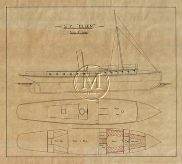 Archive drawing — S.Y. 'Ellen'