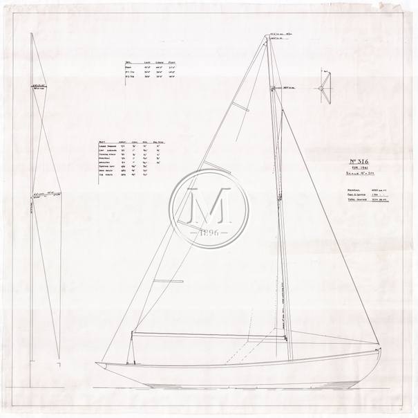 Design 316 — Sail Plan