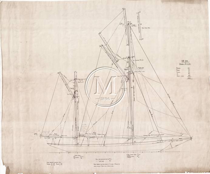 Design 351 — Sail Plan