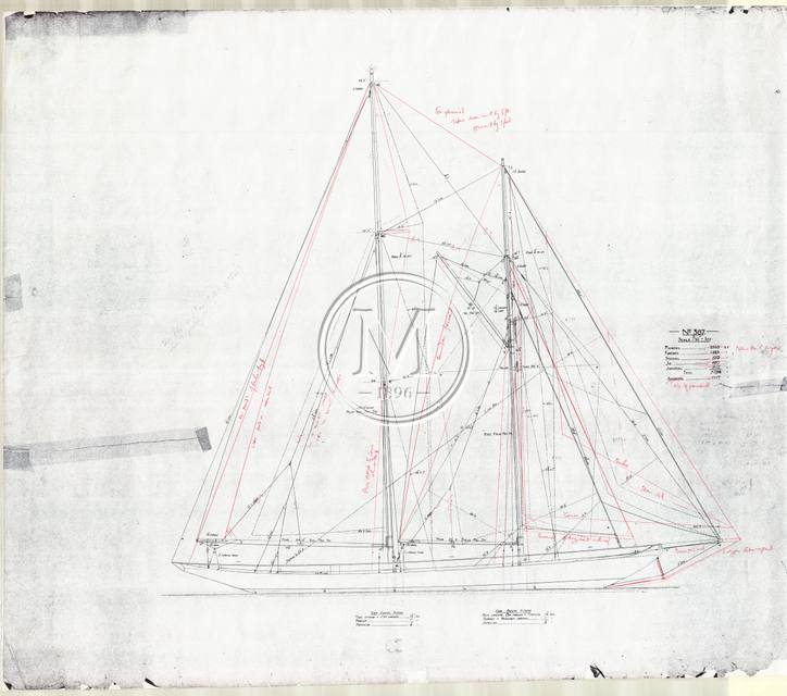 Design 387 — Sail Plan