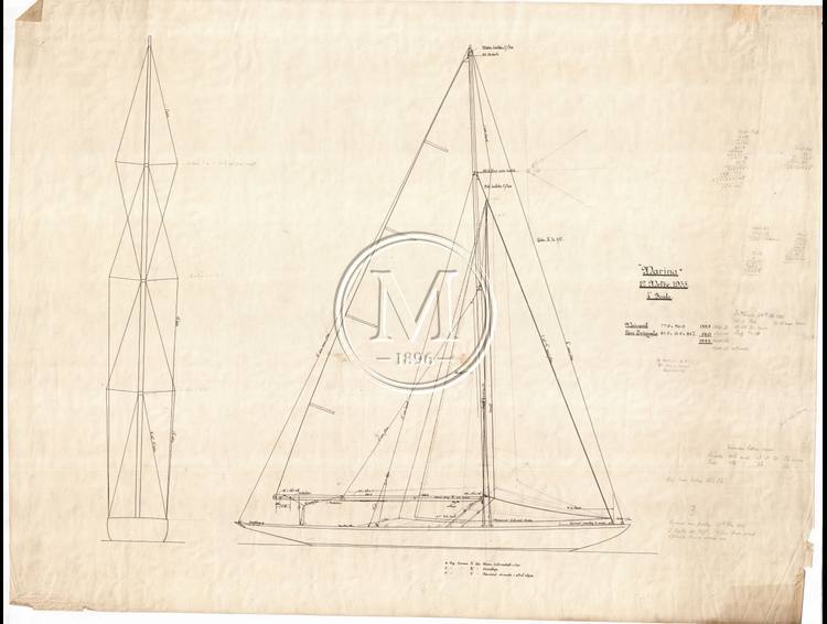 Design 395 — Sail Plan