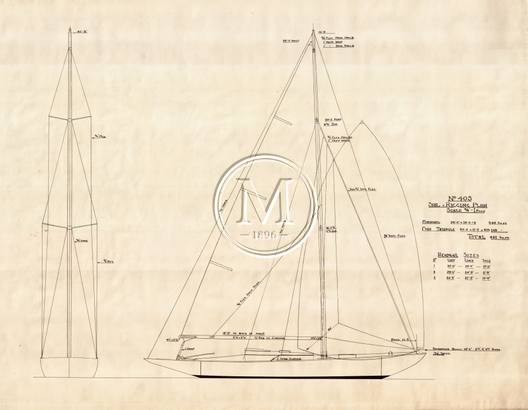 Design 405 — Sail Plan