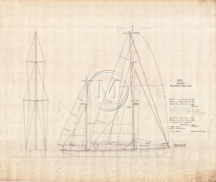 Design 411 — Sail Plan