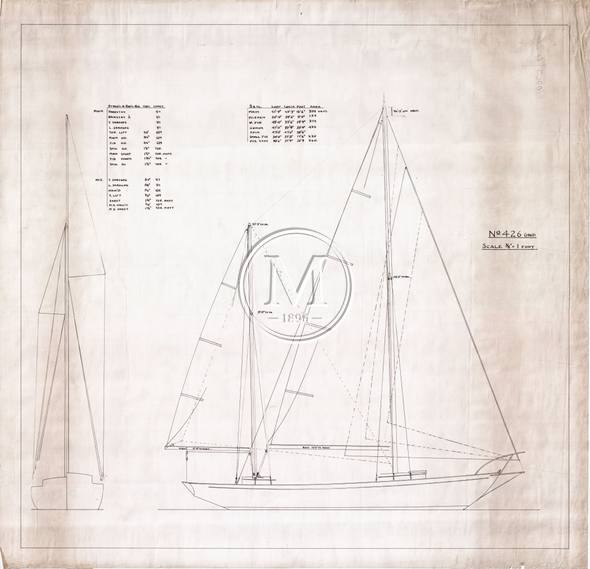 Design 424 — Sail Plan