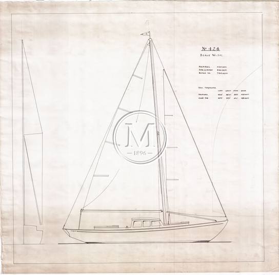 Design 424 — Sail Plan