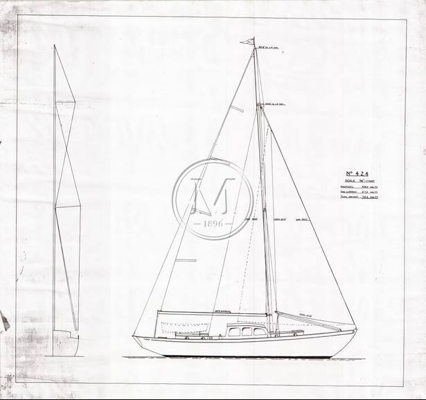 Design 424 — Sail Plan