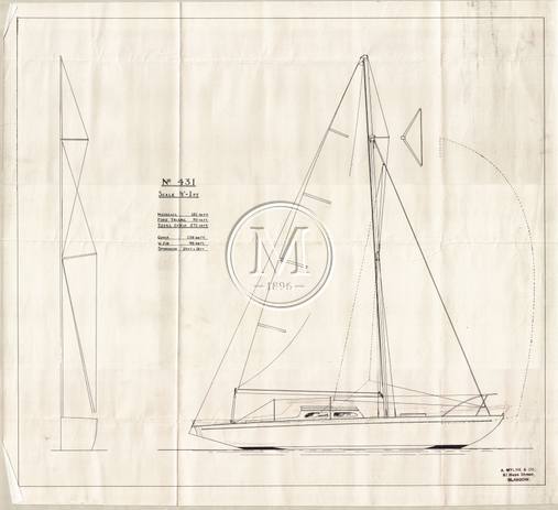 Design 431 — Sail Plan