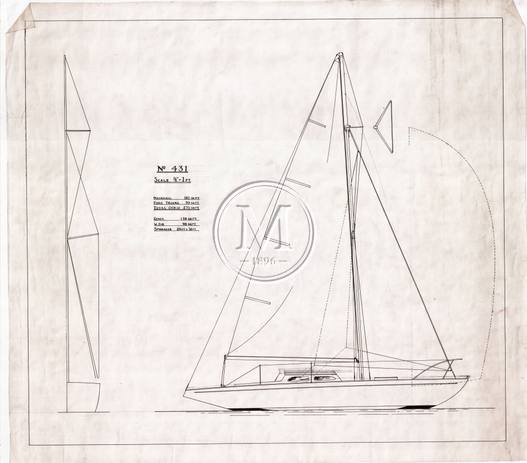 Design 431 — Sail Plan