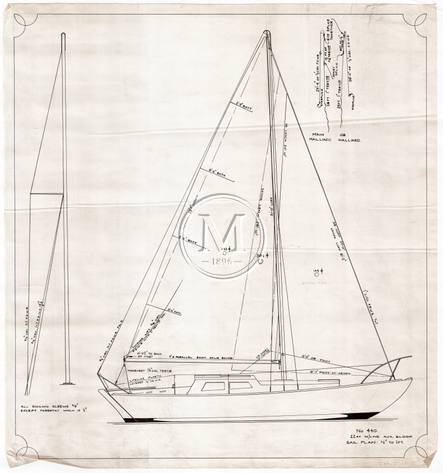 Design 440 — Sail Plan