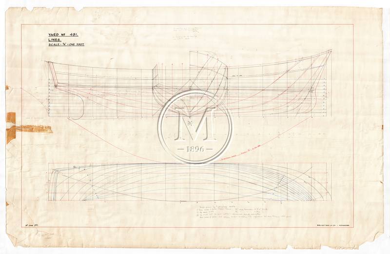 Design 481 — Lines Plan