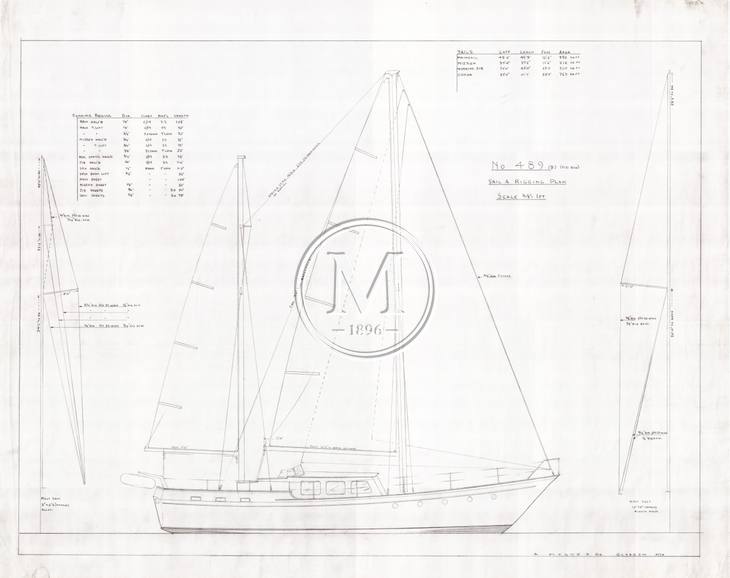 Design 489 — Sail Plan