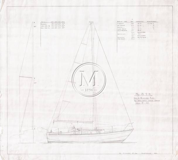 Design 494 — Sail Plan