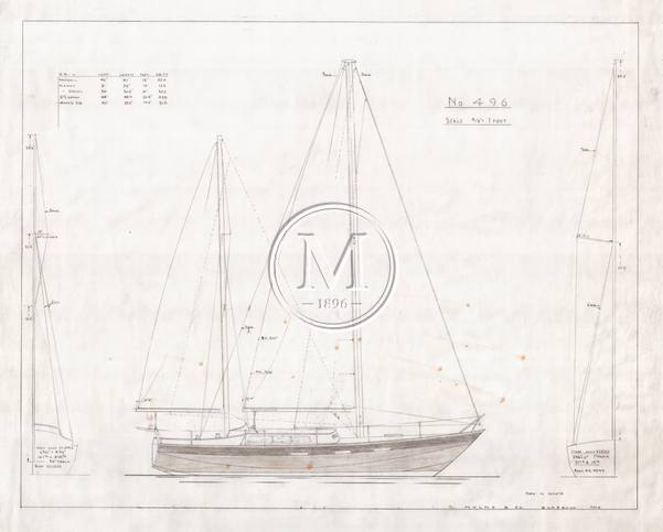 Design 496 — Sail Plan