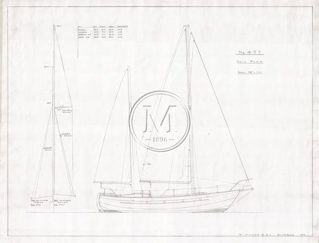 Design 497 — Sail Plan