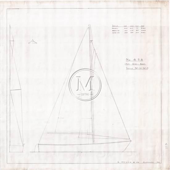 Design 498 — Sail Plan