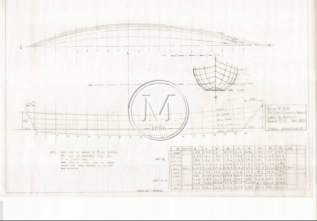 Design 605 — Lines Plan