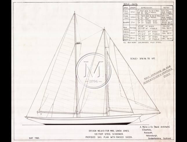 Design 613 — Sail Plan